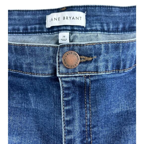 Lane Bryant Signature Fit Boyfriend Midi Denim Short Sz 20 Flex Magic Waistband - Picture 3 of 5